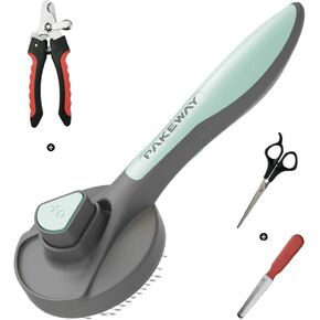 فرشاة قطة فرشاة الكلب مع جزيئات التدليك يمكن أن تزيل بلطف طلاء فضفاض وشعر معقود ، وستعمل الكلب أو القطة المتشابكة على الشعر أو القطة المتشابكة.