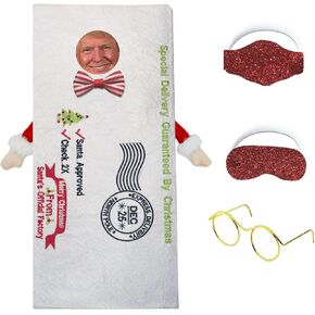 مجموعة إكسسوارات ملابس عيد الميلاد قزم Doll ، مجموعة أزياء Couture Red Santa ، الدعائم الممتعة - دمية غير متضمنة