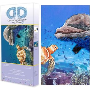 Diamond Dotz at Home Sea Frolic Diamond Painting Kits للبالغين - مجموعات فن الماس أكياس مريحة إبداعية مع Gems Dotz 11.8x7.9
