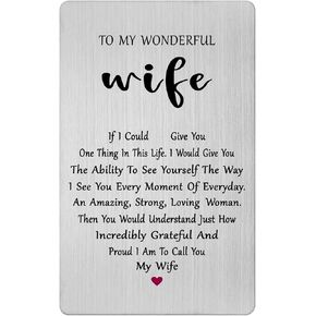 Mother's Day Card for Wife - Romantic Wife Birthday Valentines Day Anniversary Just Because Gifts Ideas from Husband