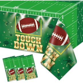 3 PCS Football Party tablecloth tablegate decortations table table cover football touchdown stound structangle party tableloth for Football Sport