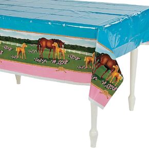 مرح Express Horse Mare و Cover Plastic Table (54 "× 108") | (3 عبوات)