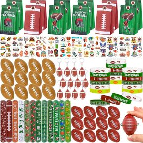ANPHILE Football Party Favors, Football Birthday Party Supplies - Football Spinners Mini Football Keychain Sticker Goodie Bags for Football Birthday Decorations Goodie Bag Stuffers Classroom Prize