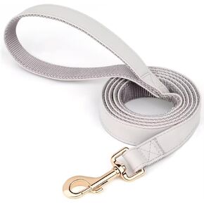 PET ARTIST Leather Dog Leash, Colorful Leather Leash 5ft by 3/4in, Heavy Duty Dog Leash with Aluminum Hook, Walking and Training Dog Leashes for Small Medium Large Dogs,Blue