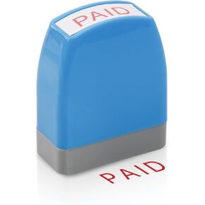 طابع مكتب ذاتي ، Red Ink Office Stamps Clear & Dispressions Business Stamp (Blue)