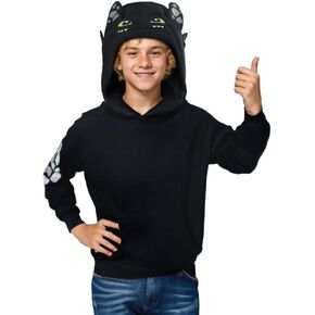 Dragon Hoodie for Kids Coat Fleece Costume with Ears Animal Dragon Sweater for Teen Boys Girls Gift