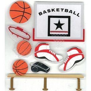 Jolee's Boutique Dimensional Stickers, Basketball