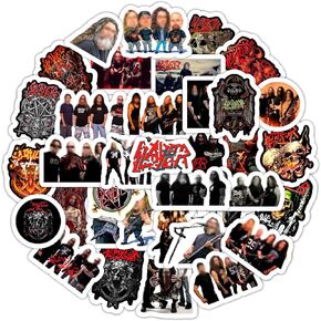 BulbaCraft American Thrash Metal Band from California Metal Stickers, 37 Pieces of Strong-Adhesive and Waterproof Stickers for Adults and Skateboard Decals