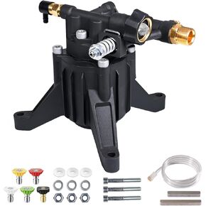 YAMATIC Vertical Pressure Washer Pump Max 3450 PSI 2.5 GPM, 7/8" Shaft Replacement Pump for Power Washer, Compatible with Simpson, Honda, Ryobi, Craftsman, GCV190 Rear Inlet/Outlet