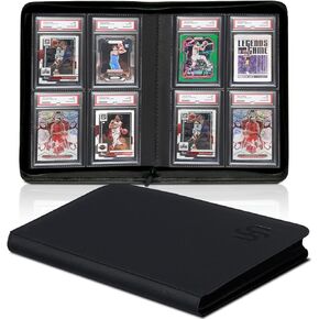 Graded Card Binder Holds 40 PSA Slabs, HYMENEX 4-Pocket Slab Binder PSA Card Album for Graded Cards Organized