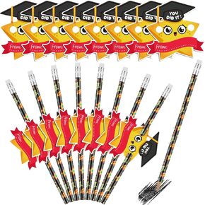 100 Pcs Graduation Pencil with Card from Your Teacher for Kids Kindergartener Pencils Graduation Gifts for School Preschool Classroom Supplies