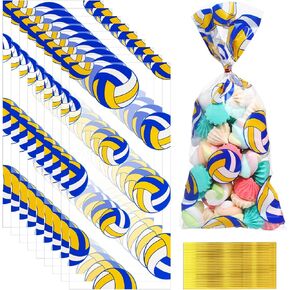 YesMet 100 PCS Baseball Goodie Bags Baseball أكياس Cellophane Clist