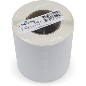 ملصقات حبر البولي بروبيلين اللامعة 4 "× 2.5" لـ Epson TM-C3500 و TM-C3400 و Primera LX500 و LX400 ، 400 ملصقات/لفة على 2 بوصة