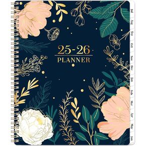 Planner 2025-2026 - 2025-2026 Planner Weekly and Monthly, from July 2025 to June 2026 Planner, 9'' x 11'' with Holiday Review + Coated Tabs + Back Pocket