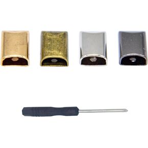 STUXIO 60 SET SHIPPER Stoppers ، 4 Colors Zinc Alloy Zipper WEDS RESTANGLE سحب سدادات أعلى سدادات بديل الذيل مع المسمار لخياطة أكياس الخياطة الحرفية DIY أمتعة الأمتعة