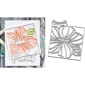 1 Pcs Hibiscus Flower Frame Cutting Dies,DIY Scrapbooking Artist Metal Cutting Dies Stencils for Scrapbooking Embossing Decorative Crafts Supplies DIY Paper Cards Making New 2019