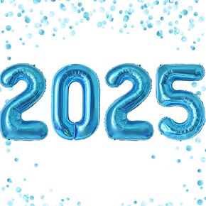 Jumbo 2025 بالونات رقم 2025 البالونات 2025 رقم البالونات التخرج من البالونات التخرج 2025 قابلة لإعادة الاستخدام القابلة لإعادة الاستخدام سهلة التخرج لعيد التخرج من عيد ميلاد وذكرى الذكرى السنوية (الأزرق الداكن ، 32 بوصة) in Kuwait