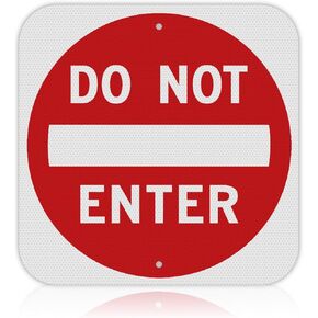 OLANZU Do Not Enter Sign 30"x30" - High Intensity Prismatic Aluminum - Honeycomb Reflective Do Not Enter Signs - Rust Free and Fade Resistant