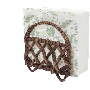 Napkin Holder for Table, Natural Rattan Napkin Holders for Paper Napkins, Decorative Cocktail Napkin Holder, Wicker Tray Napkin Holders for Kitchen, Guest Towel Holder Tray for Bathroom