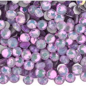 Blinginbox Rhinestones for Crafting,Flatback Rhinestones Glass Gems Stones Round Gemstones Non-Hotfix Crystal for Crafts Nail Decoration,Seafoam Green Opal(2.7-2.9mm) SS10/1440pcs