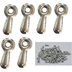 100 Sets Silver Metal Frame Picture Turn Button with Screws Picture Frame Accessories for Hanging Pictures