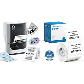 POLONO PM220S Label Maker Genuine Thermal Labels,1.57"x1.18" (40x30mm)，White