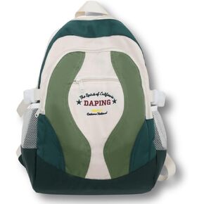 Teclado Fashion Backpack Large Bookbag Waterproof Laptop Bag Lightweight Casual Travel Daypacks (Green)