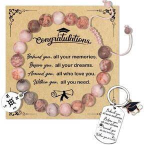 2025 Graduation Gift for Her Him Inspirational Graduation Gifts Bracelet Graduation Keychain for student