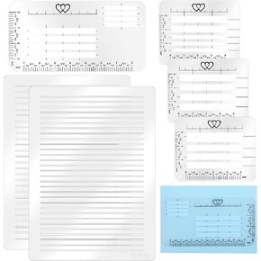 6pcs Line Drawing Stencil Lettering Guide Straight Line Stencil Straight Line Stencil Template for Journaling and Envelope Addressing,for Card Paper Journal Lettering Writing