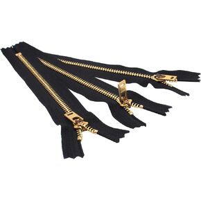 ykk 4 "Jean Zippers - Ykk #5 Jeans Brass ~ 580 Black (3 Quً/Pack)
