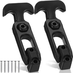 Mudder Flexible Rubber Draw Latch T Handle Hasp Rubber Draw Latches with Screws for Hood Cooler Tool Cabinet Boat Compartment Cargo Box(Black,4 Pcs)