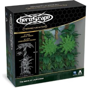 Renegade Game Studios Heroscape The Grove at Laur's Edge Terrain Pack | Build New Jungle environments Over which to Battle for Valhalla Contains : 3 Laur Jungle Trees 6 Laur Jungle Underbrush