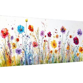 LOMSIOY 5D Large Size Diamond Art Kits for Adults, Flower Diamond Painting Kits for Beginner, Scenery Diamond Art with Round Full Drill Rhinestone Crafts Gem Arts for Home Wall Decor 31.5x11.81 inch