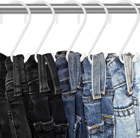 4 Pack Large S Hooks, 6 inch Vinyl Coated Heavy Duty S Hooks, Non Slip Rubber Coated Closet S Hooks for Hanging Jeans Clothes Plants Handbags Jewelry Pot Pan Cups Towels Garden Tools (Black) in Saudi Arabia