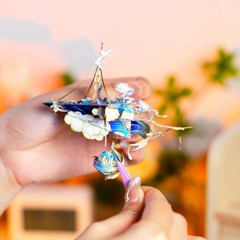MU 3D Metal Puzzles Windbell Wind Chime D Model Kits Building for Adult and Teeners, Windchime Jigsaw Miniature DIY Sets, Birthday Gift in Kuwait