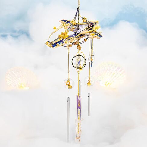 MU 3D Metal Puzzles Windbell Wind Chime D Model Kits Building for Adult and Teeners, Windchime Jigsaw Miniature DIY Sets, Birthday Gift in Kuwait