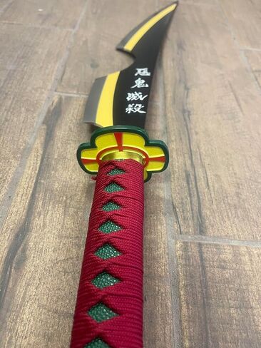 31 Inch Metal Blade Samurai Sword Cosplay Anime Demon Sword Tengen Uzui Katana Props Replica (Single or Set) (A-Single) in Saudi Arabia