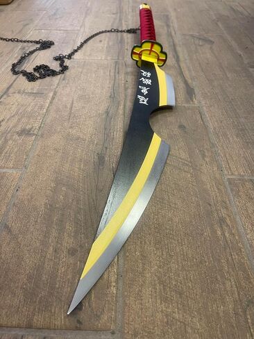 31 Inch Metal Blade Samurai Sword Cosplay Anime Demon Sword Tengen Uzui Katana Props Replica (Single or Set) (A-Single) in Saudi Arabia