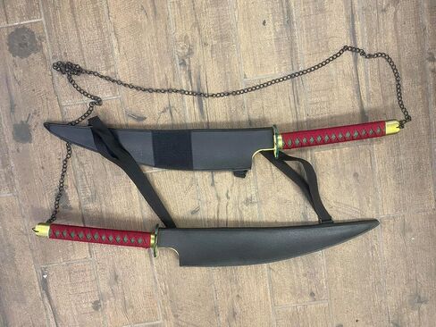 31 Inch Metal Blade Samurai Sword Cosplay Anime Demon Sword Tengen Uzui Katana Props Replica (Single or Set) (A-Single) in Saudi Arabia