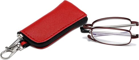 OWTXIS 3 Pack Folding Reading Glasses for Men Women, Keychain Compact Readers Blue Light Portable Pocket Eyeglasses in Saudi Arabia