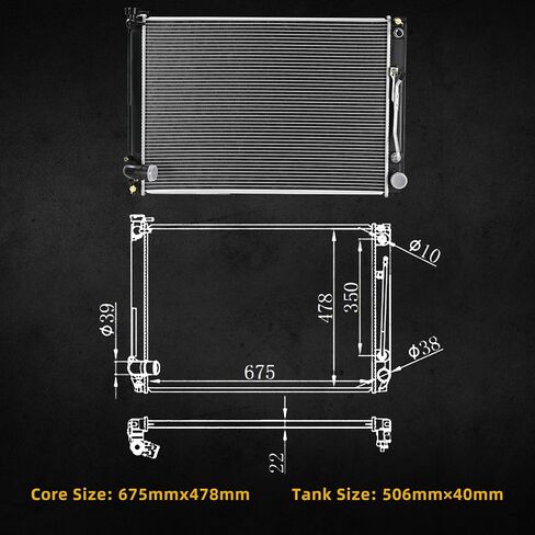 DWVO Radiator Complete Radiator Compatible with 1996 1997 1998 1999 2000 2001 2002 4Runner V6 3.4L 1996-2000 4 Runner L4 2.7L in Kuwait