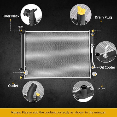 DWVO Radiator Complete Radiator Compatible with 1996 1997 1998 1999 2000 2001 2002 4Runner V6 3.4L 1996-2000 4 Runner L4 2.7L in Kuwait
