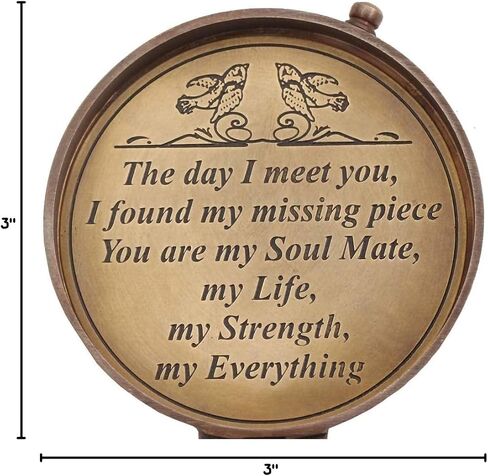 Engraved Compass, Gift for Husband,Anniversary,Wedding Gift for Him, Long Distance Boyfriend Gift, Fiance Gift I Miss You Long Distance Relationship Gift for Army Boyfriend Gift in Saudi Arabia