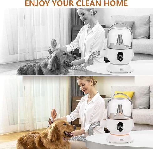 طقم أليف وألواح أليف شفط 99 ٪ من شعر الحيوانات الأليفة ، 5 IN-1 Pet Grooming Kit مع كوب غبار كبير سعة 2L ، مزيل شعر الكلاب منخفضة الضوضاء لاستئصال القطط الكلاب والحيوانات الأخرى ، in Kuwait