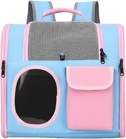 Cat Dog Carrier Backpacks,Pet Backpack Carrier, Bubble Backpack Pet Carriers with Breathable Mesh for Cats Small Dogs Puppies Animals for Travel, Hiking, Camping or Outdoor Use (Blue) in Saudi Arabia