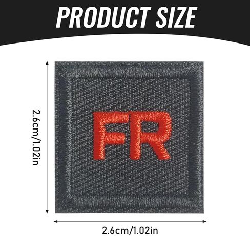 LEMBIK 10PCS FR Patches, FR Replacement Garment Embroidery Iron-on/Sew on Patches for Clothing, Jackets, Jeans, Hats, Backpacks, Socks, Orange-Black in Saudi Arabia