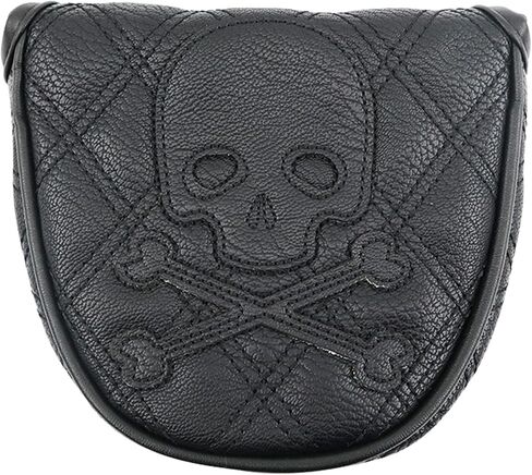 Skull and Crossbones Golf Club Skeleton Mallet Putter and Blade Putter Cover Magnetic Closure Synthetic PU Leather with Diamond Pattern Design in Saudi Arabia