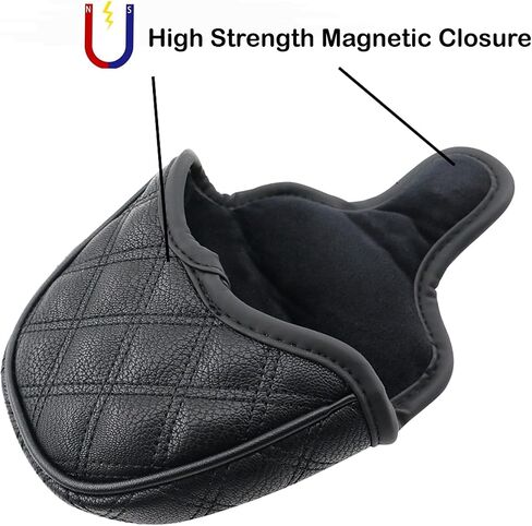 Skull and Crossbones Golf Club Skeleton Mallet Putter and Blade Putter Cover Magnetic Closure Synthetic PU Leather with Diamond Pattern Design in Saudi Arabia