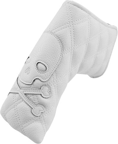 Skull and Crossbones Golf Club Skeleton Mallet Putter and Blade Putter Cover Magnetic Closure Synthetic PU Leather with Diamond Pattern Design in Saudi Arabia