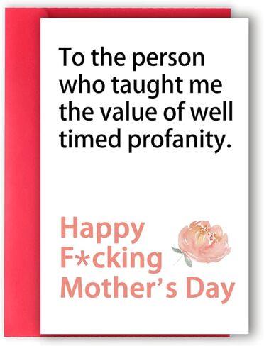 Ziwenhu بطاقة عيد الأم المضحكة لأمي ، هدايا بطاقة عيد الأم وقحة ، بطاقة فرحان من ابنة ، عيد أم جيد شكرا لك بطاقة للزوجة in Kuwait